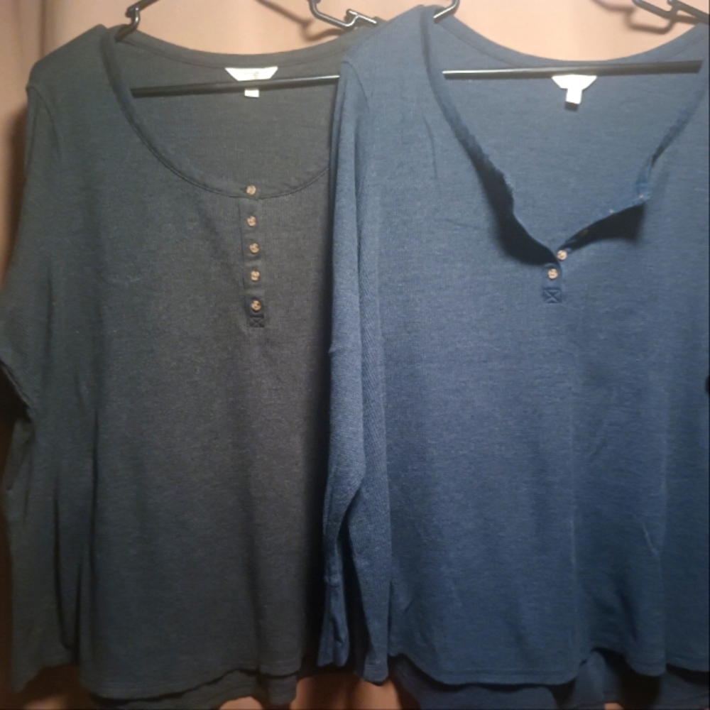 Terra & Sky waffle Long sleeve size 4x